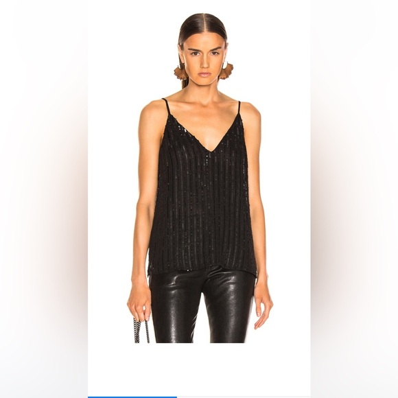 L’Agence Gabriella V Neck Sequin Cami - size medium - Picture 9 of 10